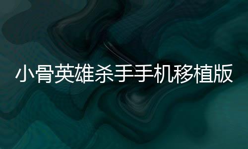 小骨英雄杀手手机移植版