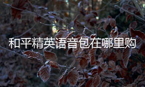 和平精英语音包在哪里购买 和平精英语音包怎么改攻略分享