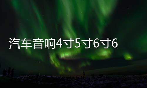 汽车音响4寸5寸6寸6.5寸6*9同轴全频高中重低音车载改装喇叭套装